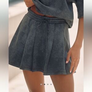 Anthropologie Daily Practice Pulled on Washed Mini Skirt